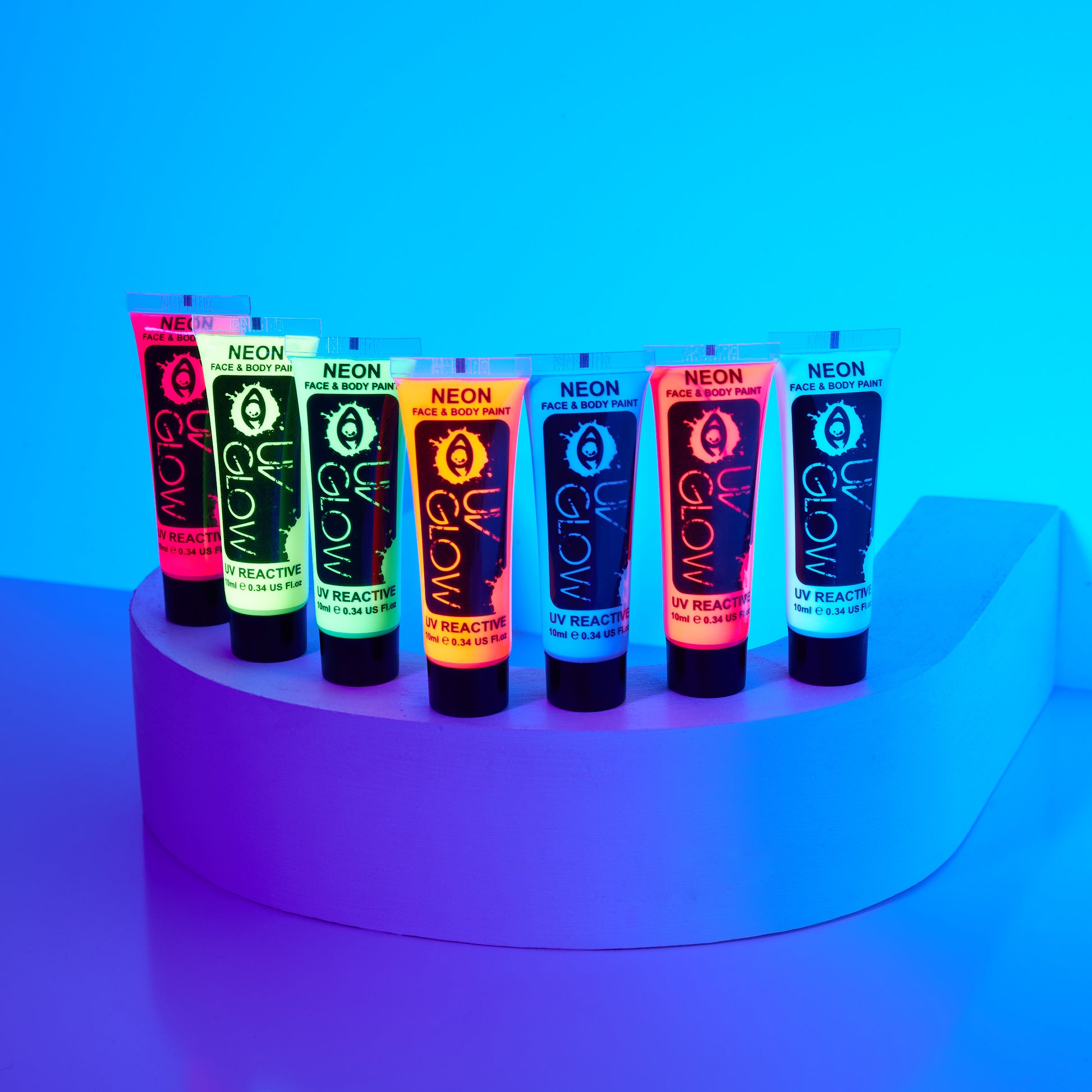 4 X Neon UV Glow Face Body Paint 